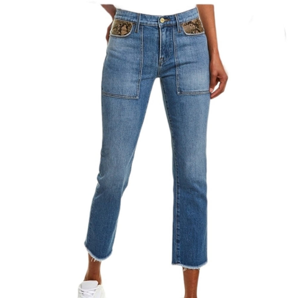 FRAME Denim Le High Rattler Straight Leg